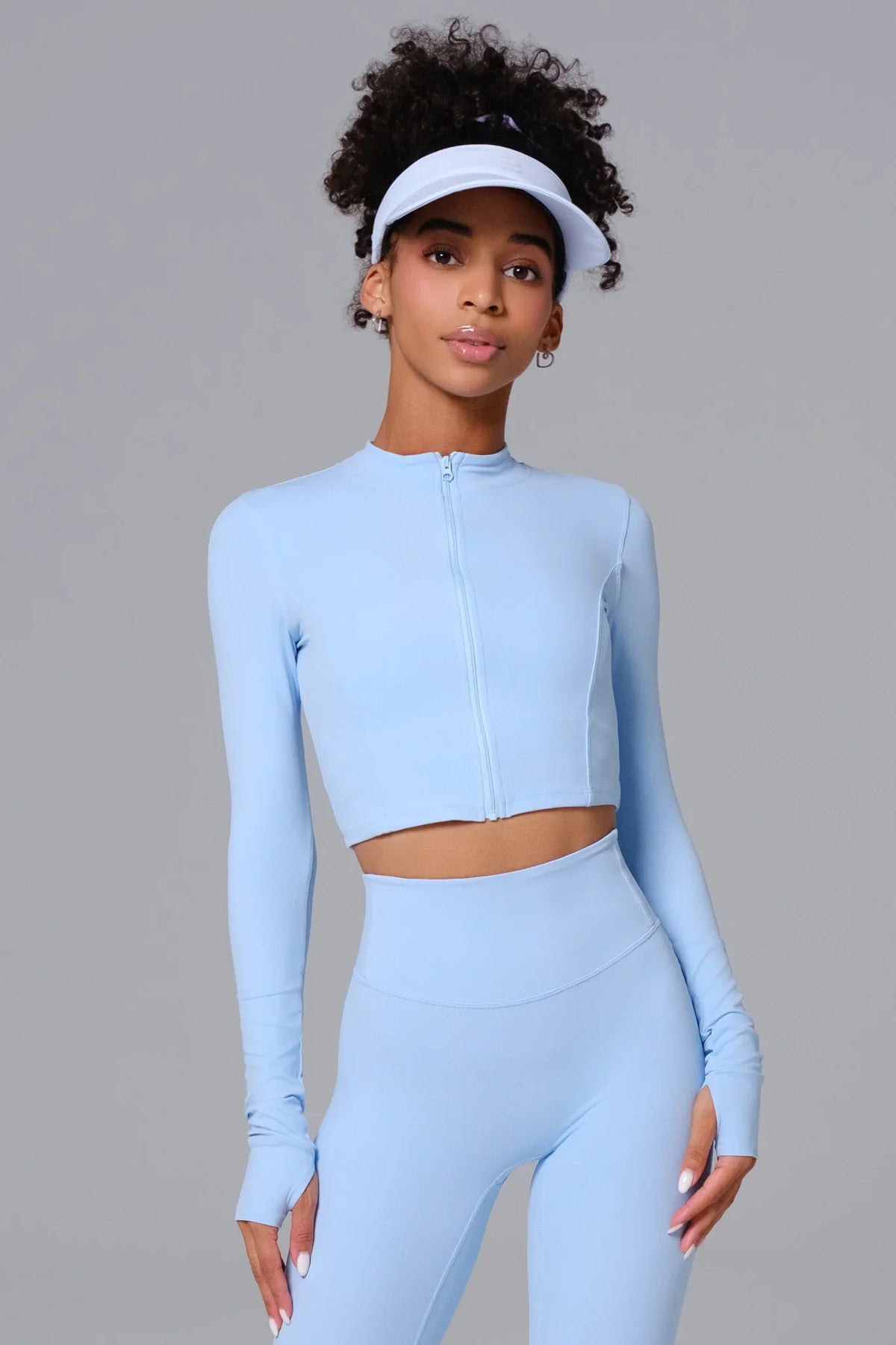 Flex Crop Jacket - Ice Blue (FINAL SALE)