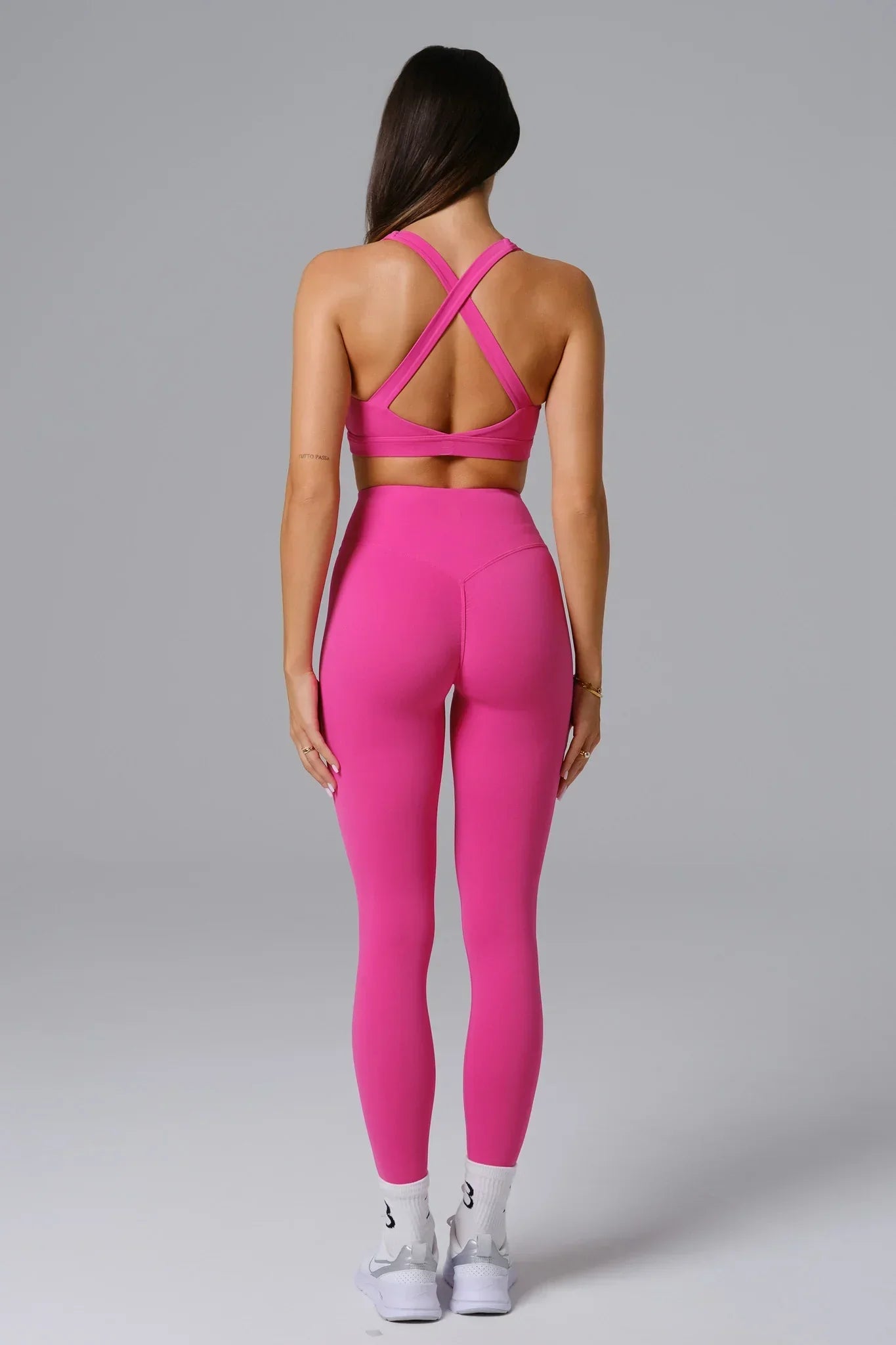 Leggings Donna Cotone Lycra – Basic Morbido E Comodo, Colore Fucsia Chiaro, Taglia Unica