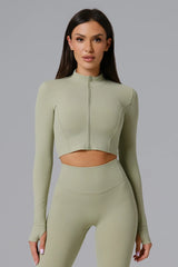 Flex Crop Jacket - Pistachio (FINAL SALE)