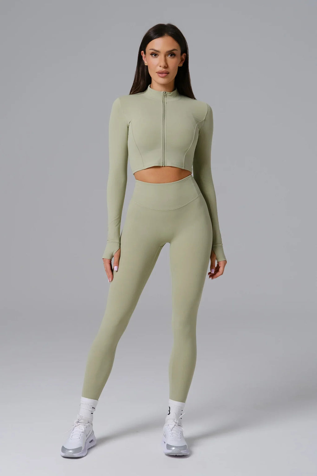 Flex Crop Jacket - Pistachio (FINAL SALE)