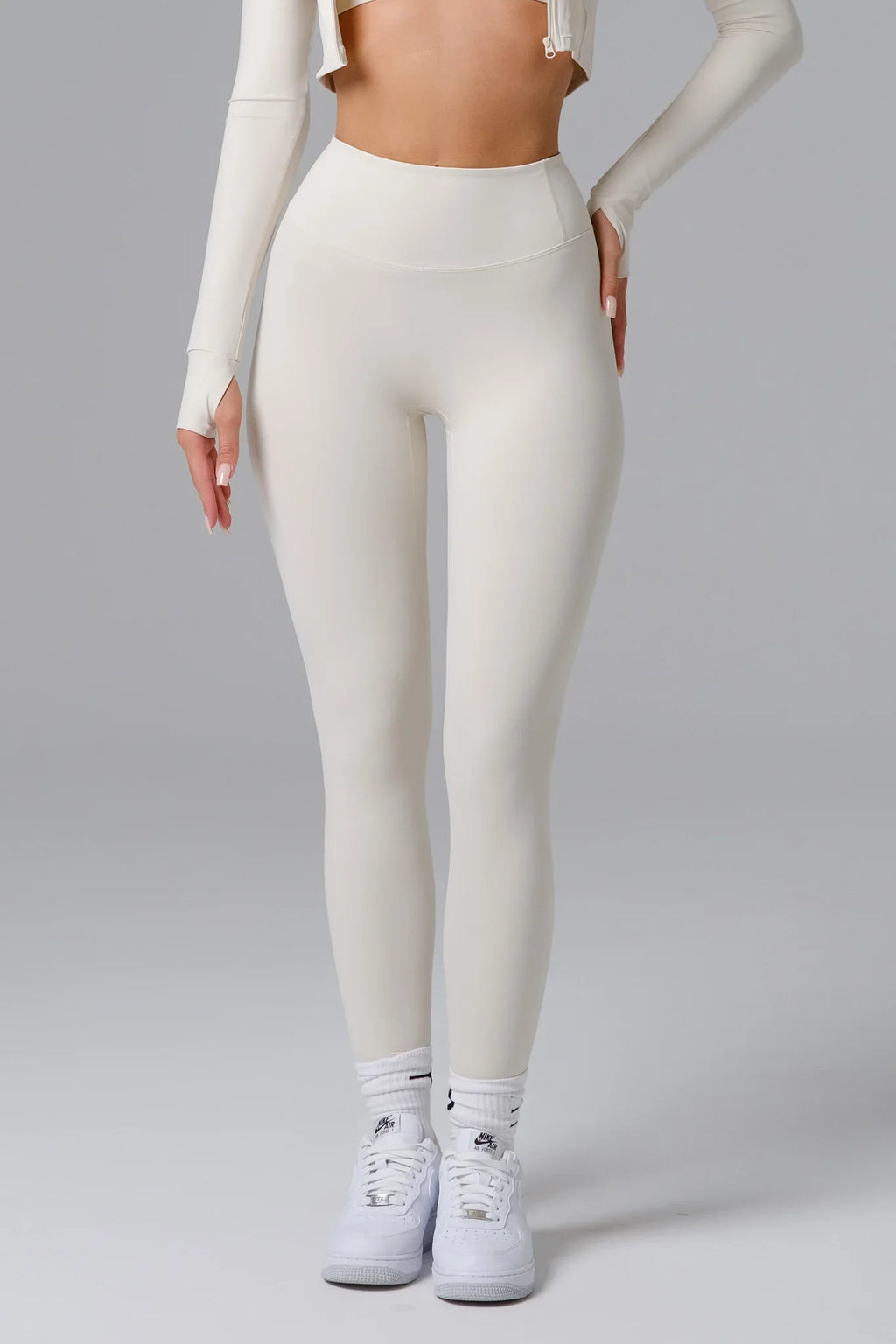 Flex Invisible Scrunch Leggings - Soft Ivory