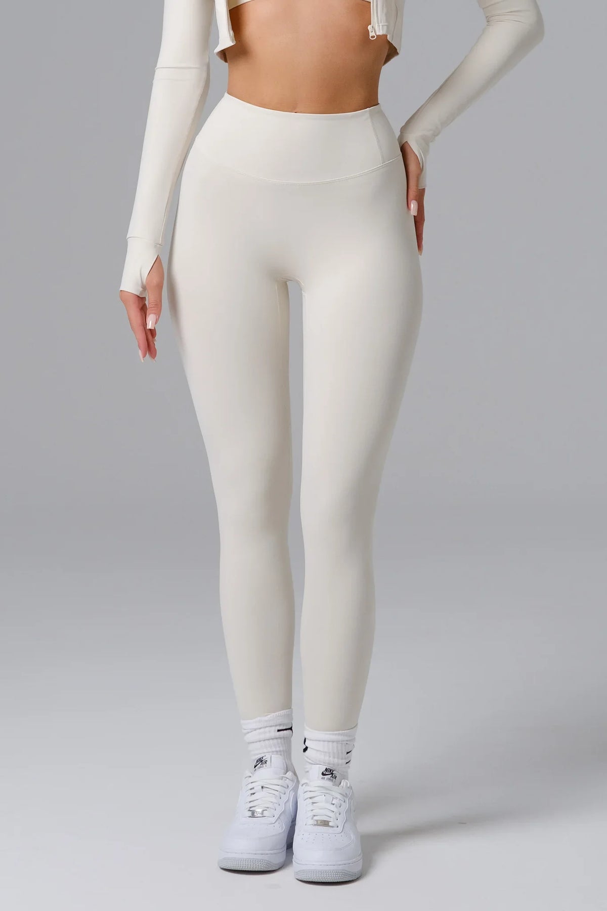 Flex Invisible Scrunch Leggings - Soft Ivory