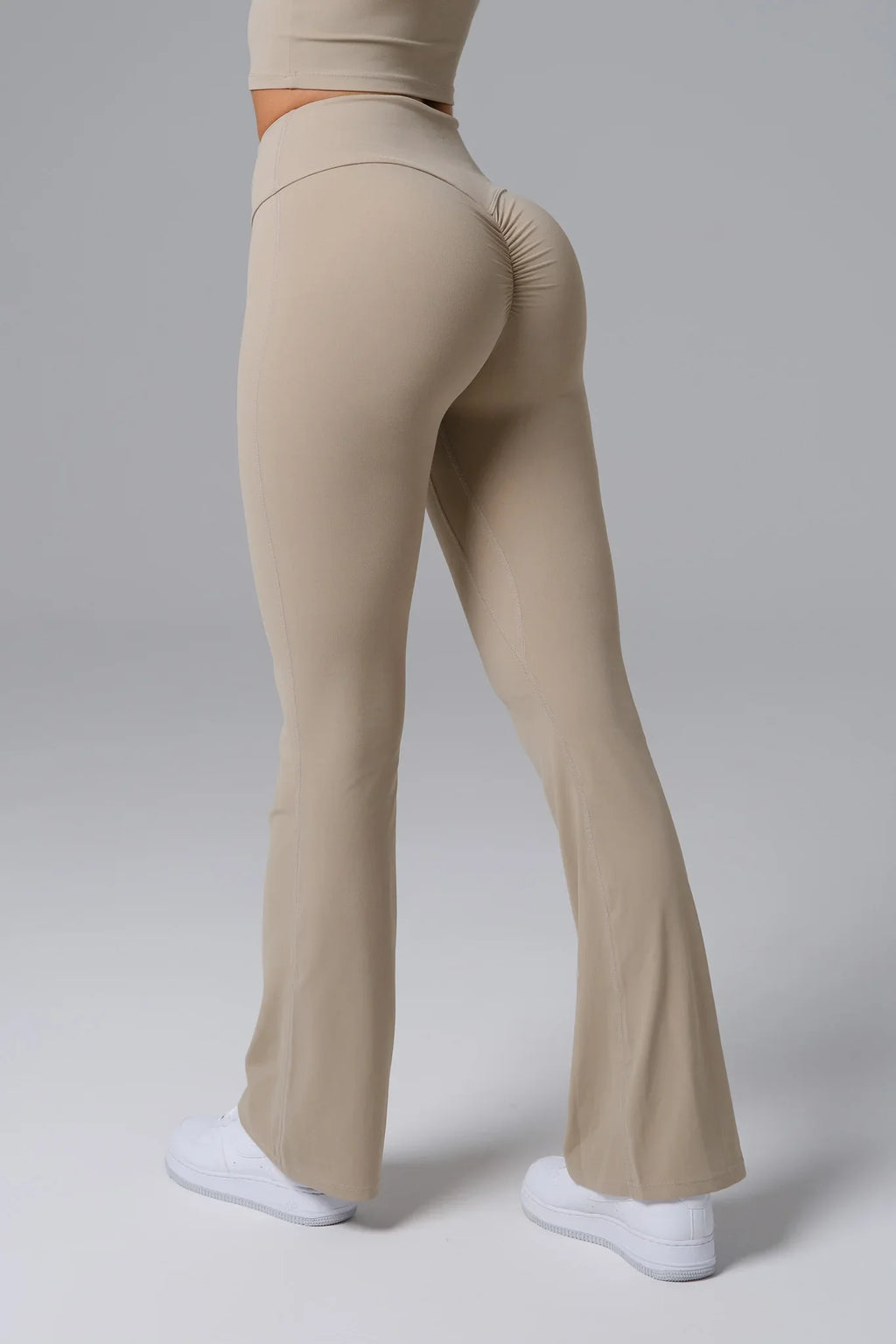 Haven Scrunch Flare Leggings - Almond Tan