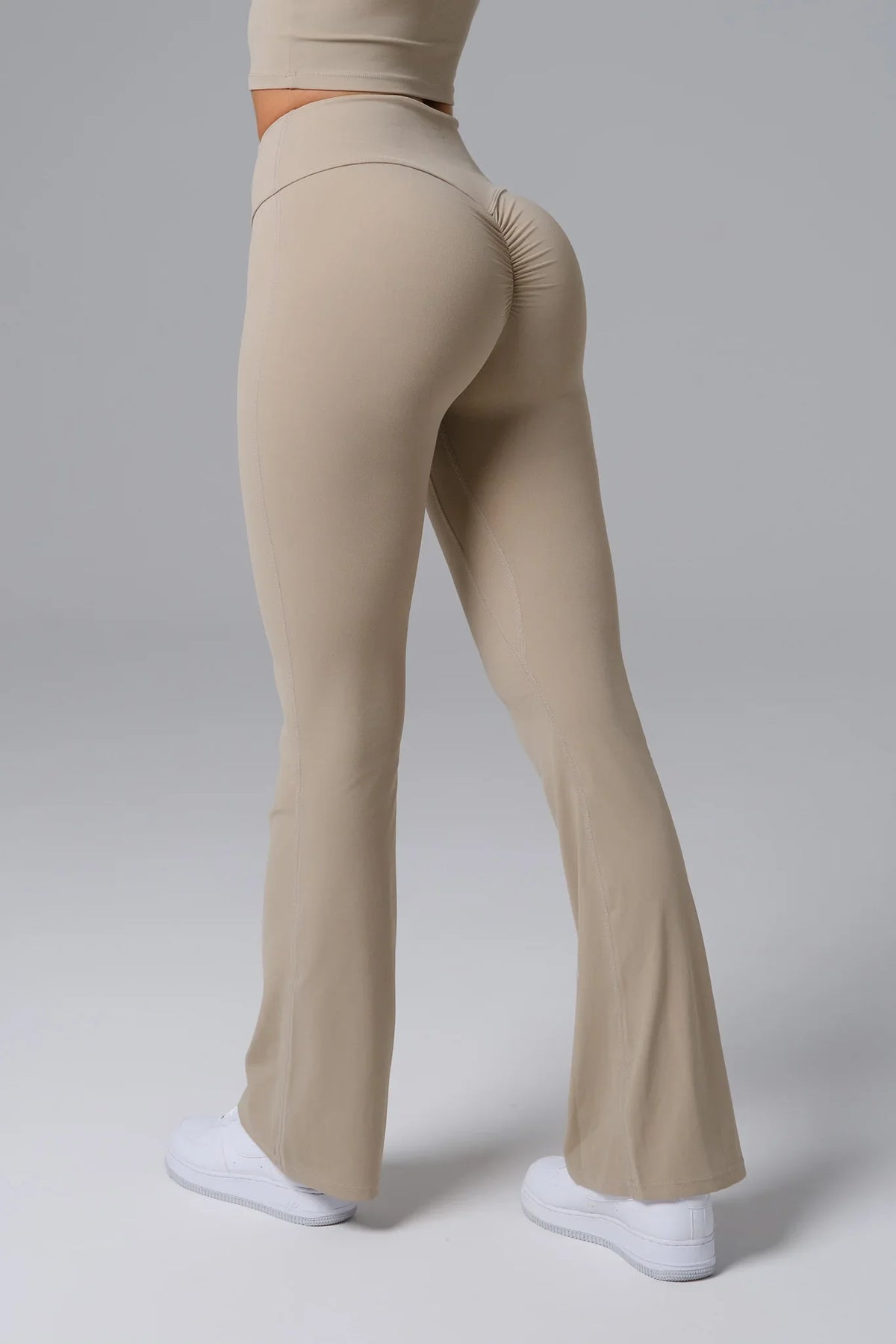Haven Scrunch Flare Leggings - Almond Tan
