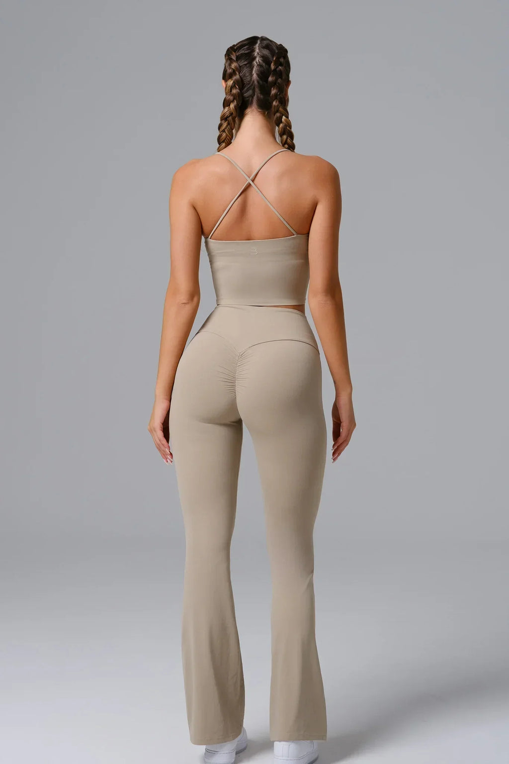 Haven Scrunch Flare Leggings - Almond Tan