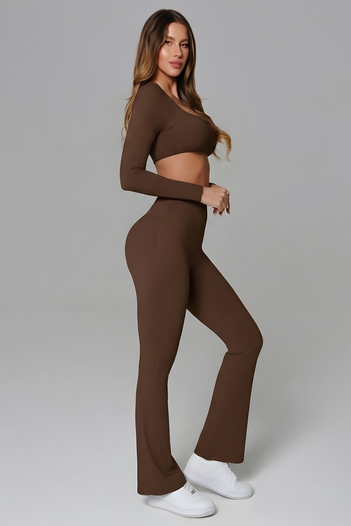 Haven Scrunch Flare Leggings - Cocoa