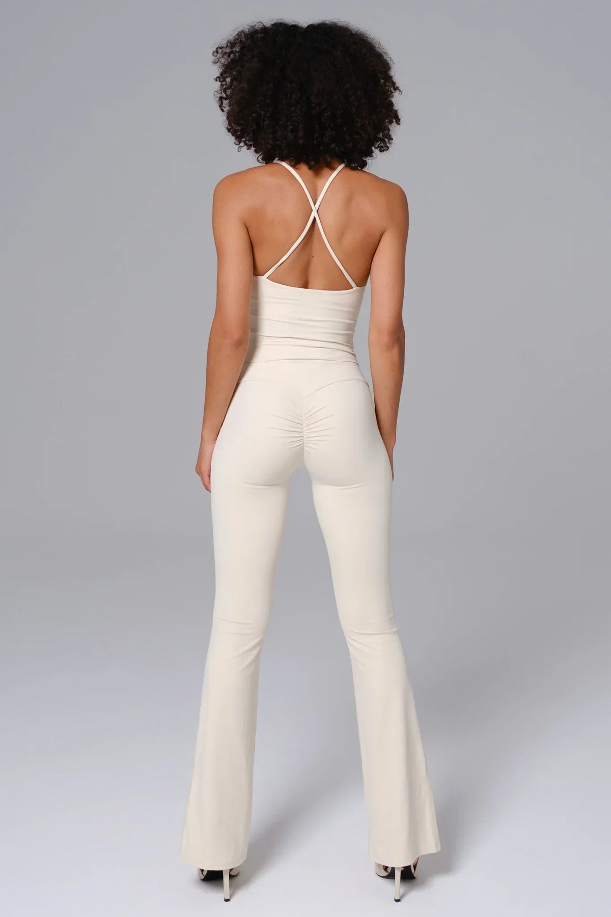 Haven Scrunch Flare Leggings - Cream
