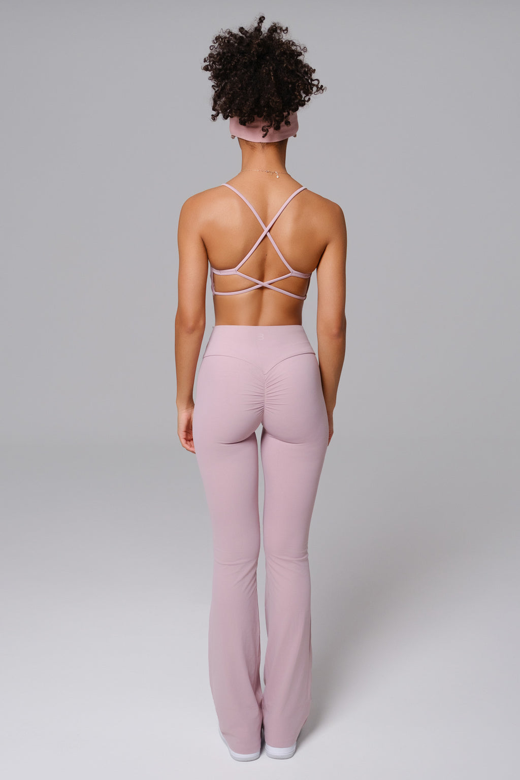 Nicole Strappy Sports Bra - Rose Quartz (FINAL SALE)