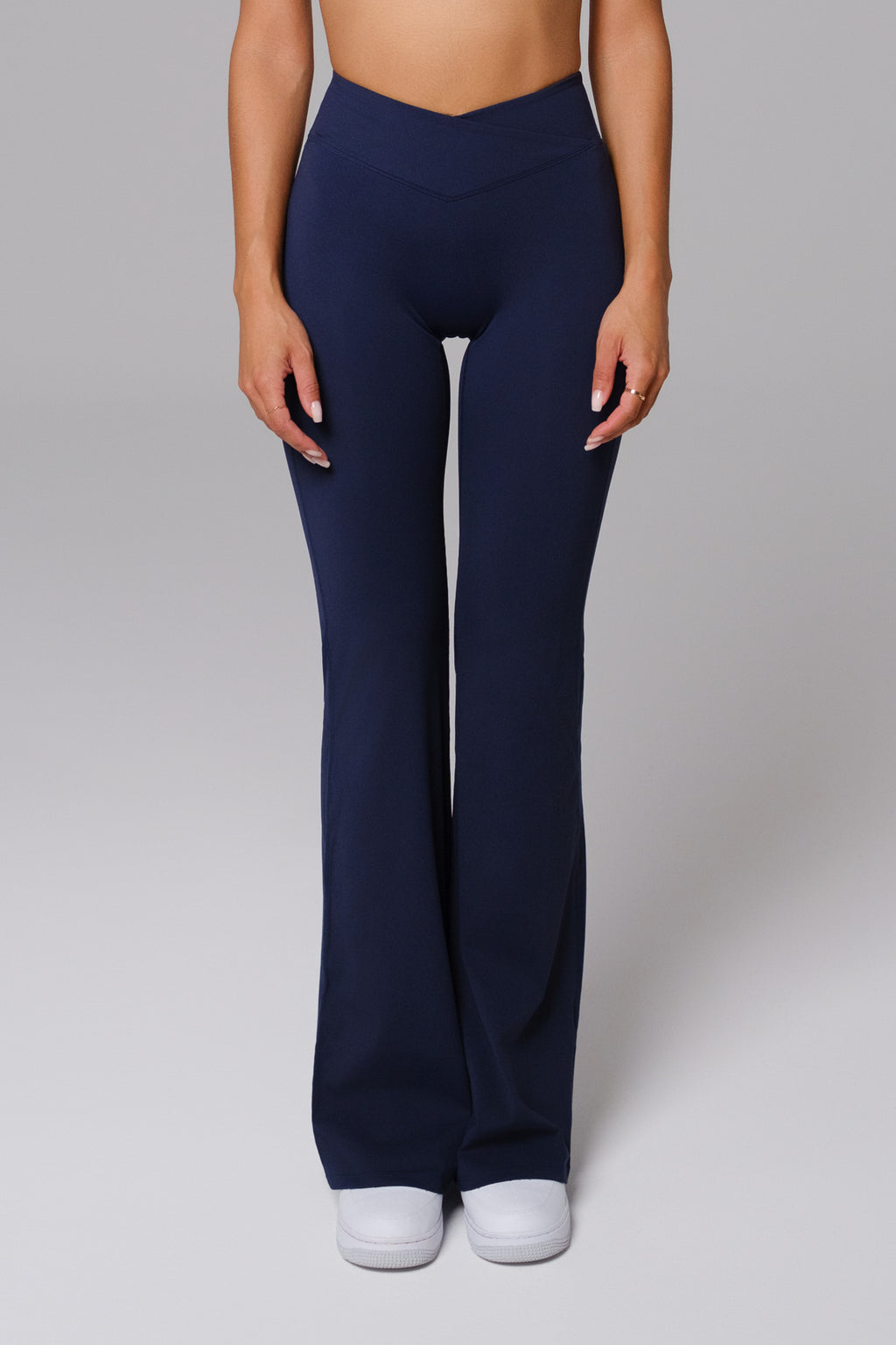Maeve V-Waist Flare Leggings - Deep Navy (FINAL SALE)