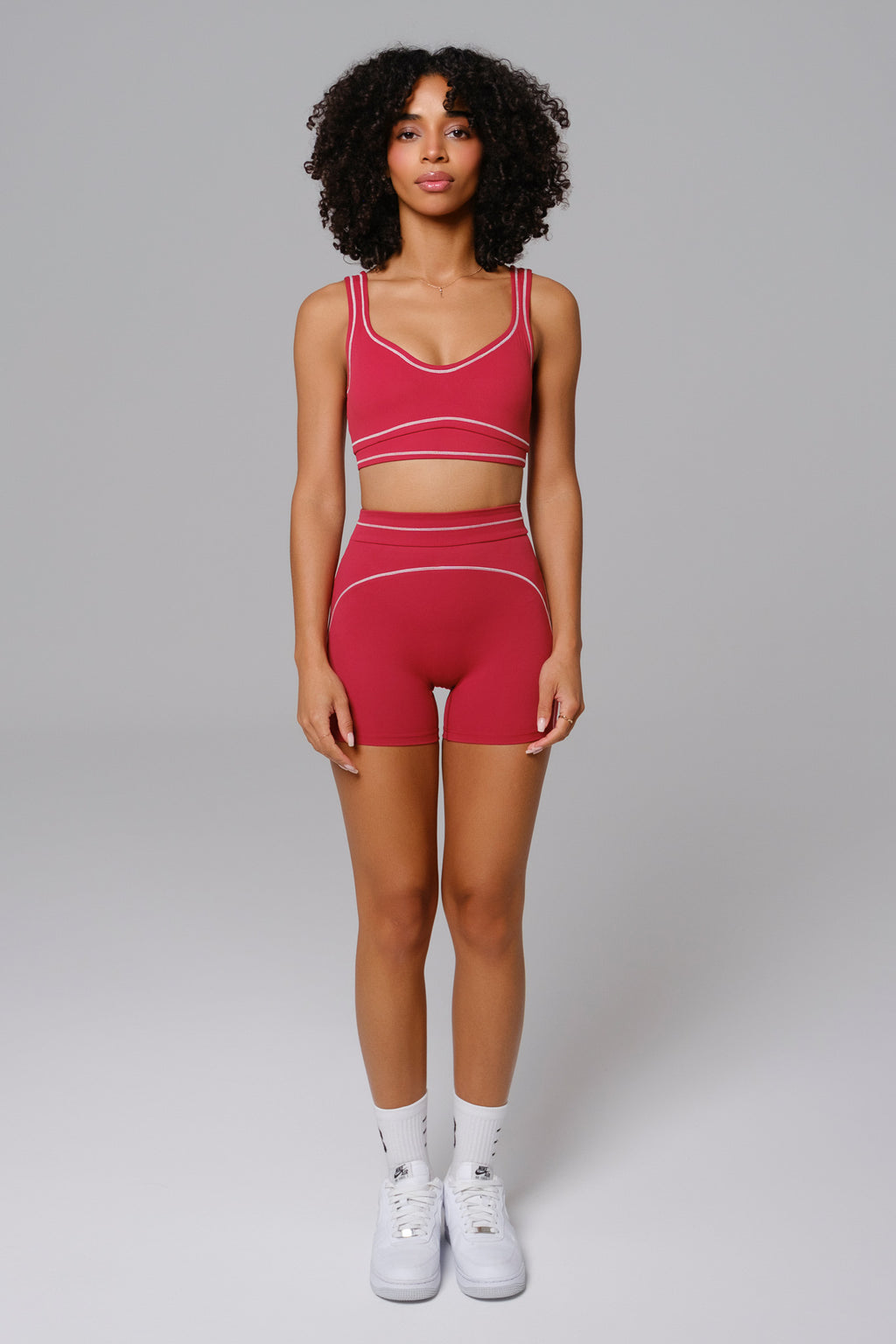 Nadine Shorts Set | Cherry Red
