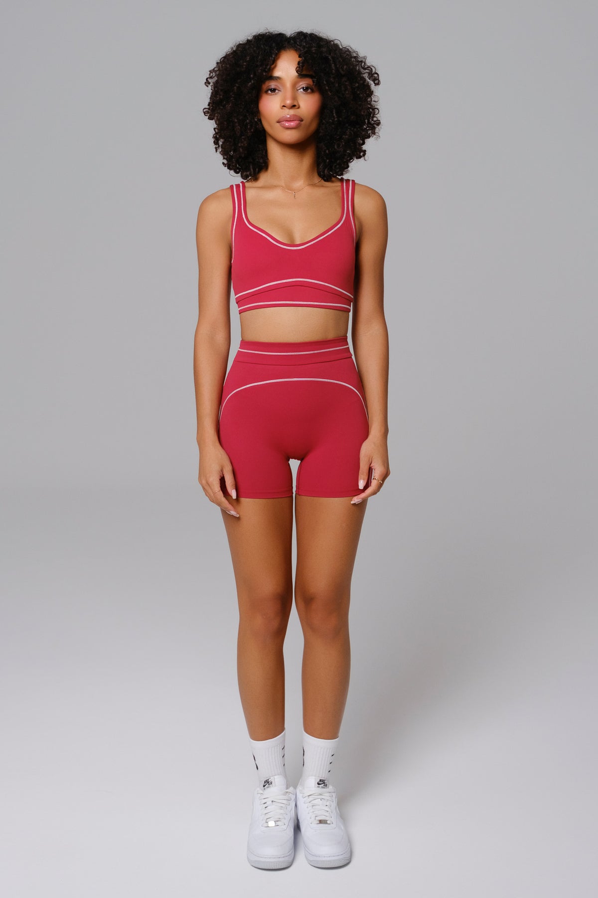 Nadine Shorts Set | Cherry Red