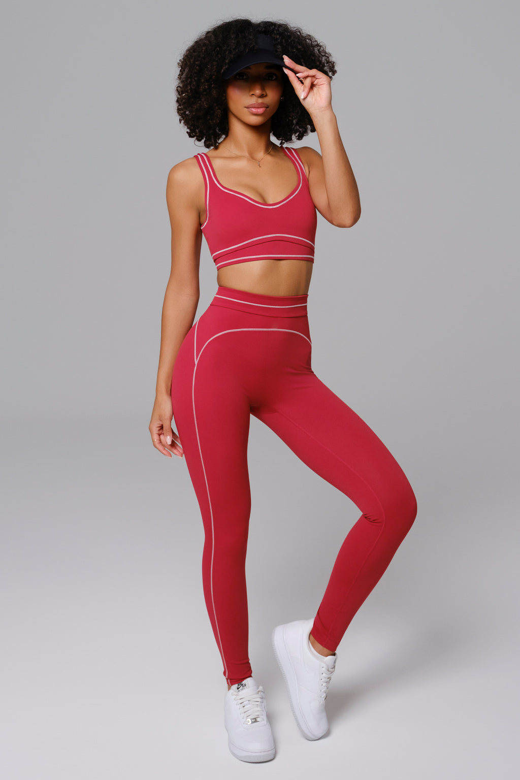 Nadine Leggings Set | Cherry Red