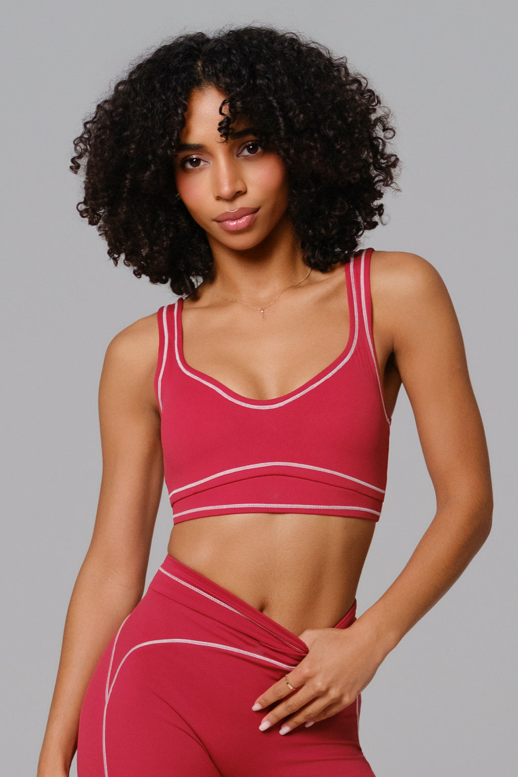 Nadine Shorts Set | Cherry Red