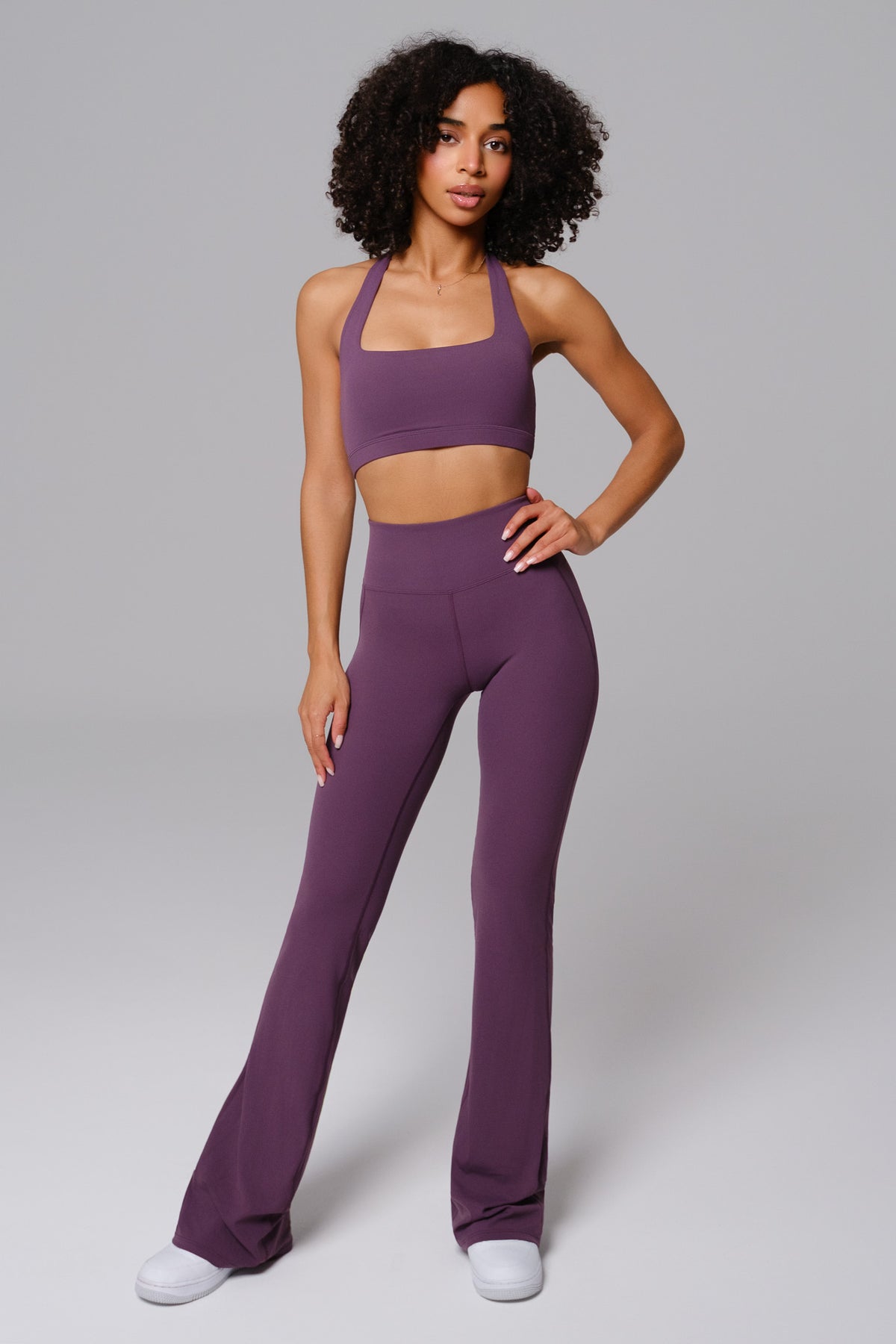 Nicole Halter Sports Bra - Aubergine (FINAL SALE)