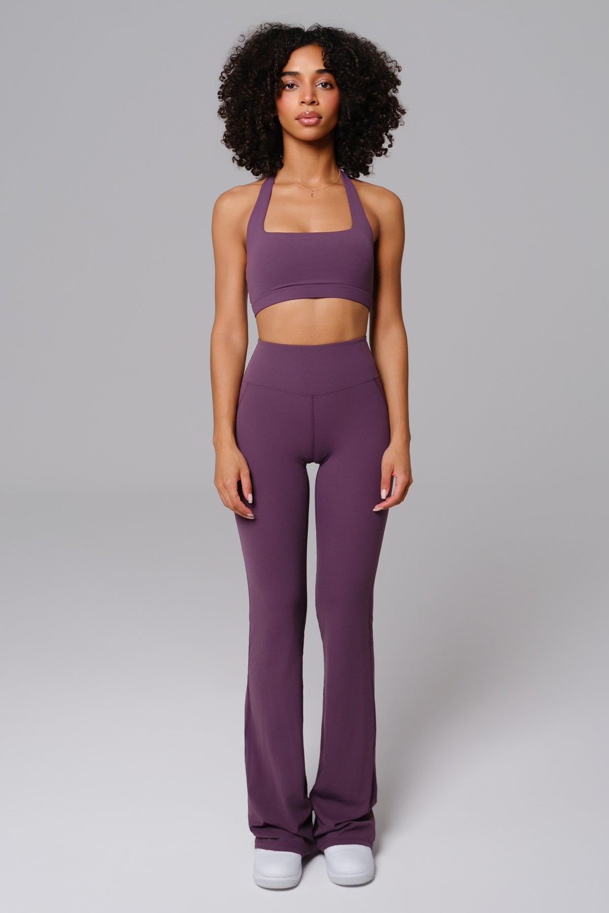 Nicole Flare Leggings - Aubergine (FINAL SALE)