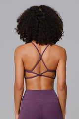 Nicole Strappy Sports Bra - Aubergine (FINAL SALE)