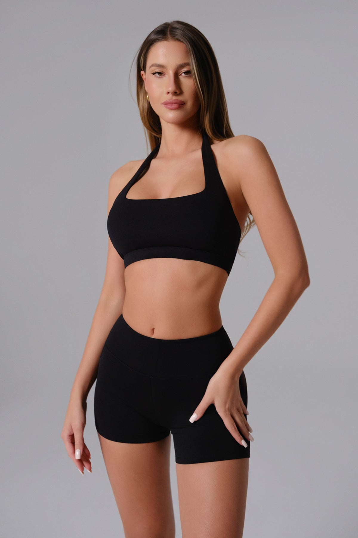 Nicole Halter Sports Bra - Black (FINAL SALE)
