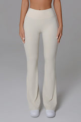 Nicole Flare Leggings - Oatmilk (FINAL SALE)