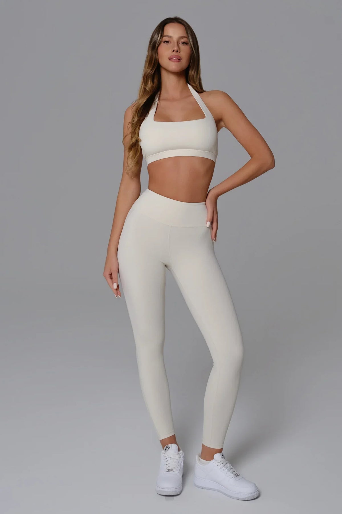 Nicole Halter Sports Bra - Oatmilk (FINAL SALE)