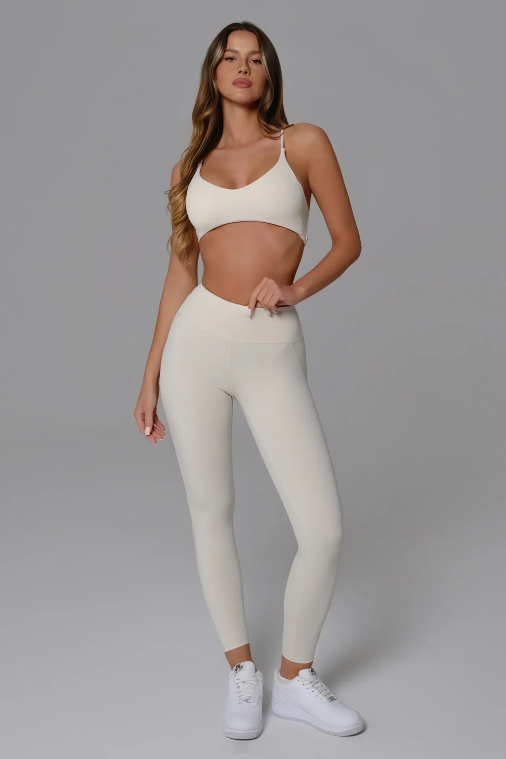 Nicole Strappy Sports Bra - Oatmilk (FINAL SALE)