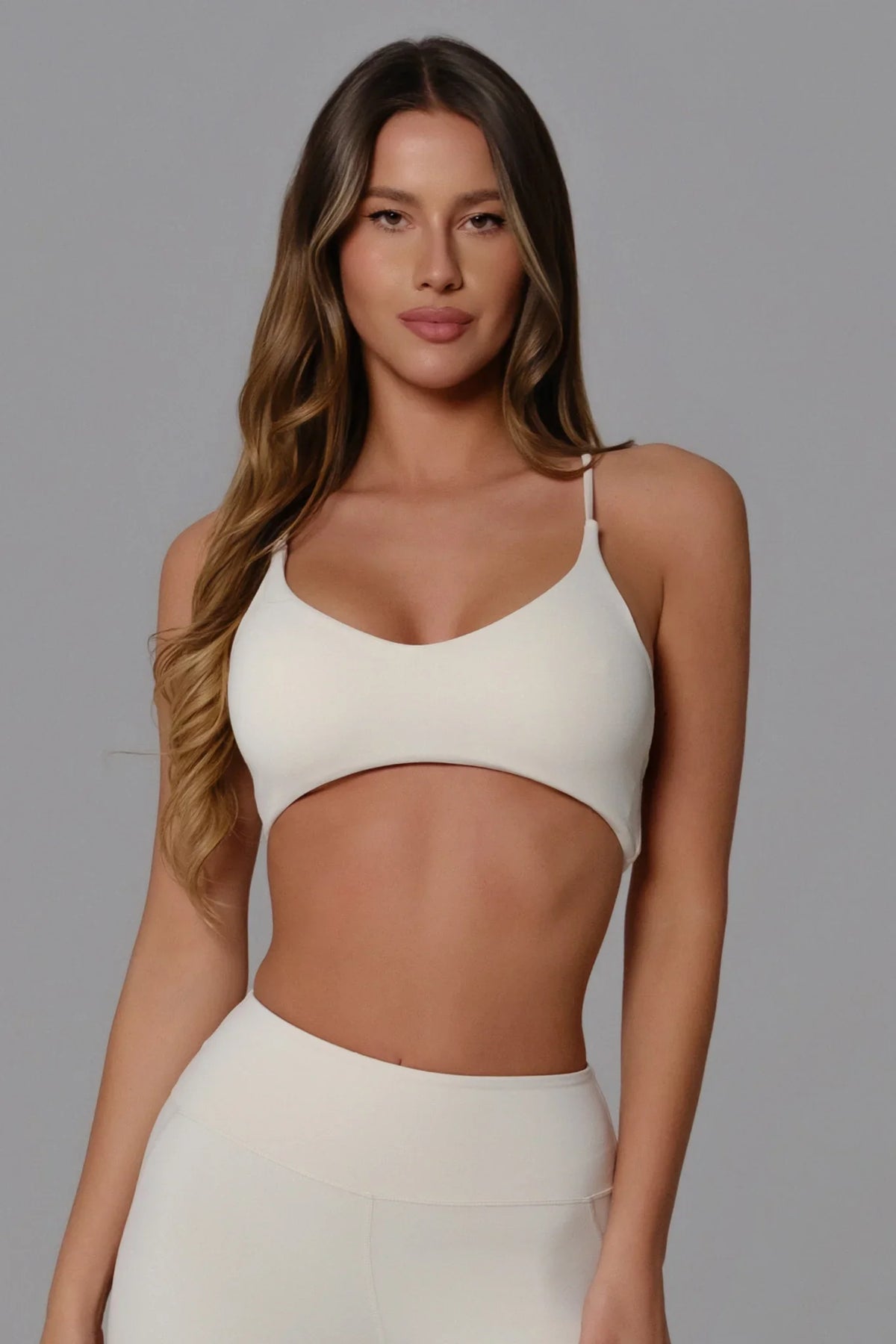 Nicole Strappy Sports Bra - Oatmilk (FINAL SALE)