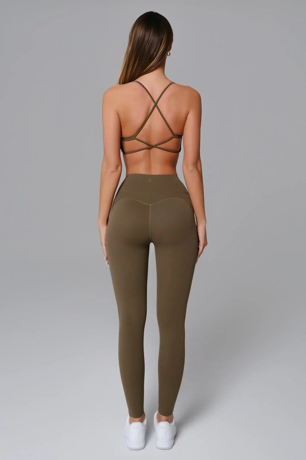 Nicole Strappy Sports Bra - Sagewood (FINAL SALE)