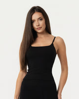 Organic Cotton Cami Top - Black
