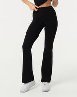 Organic Cotton Flare Leggings - Black