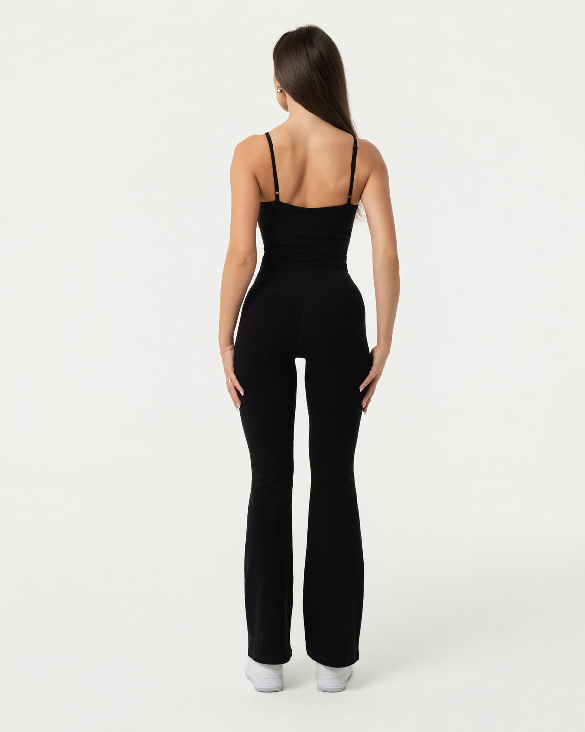 Organic Cotton Flare Leggings - Black