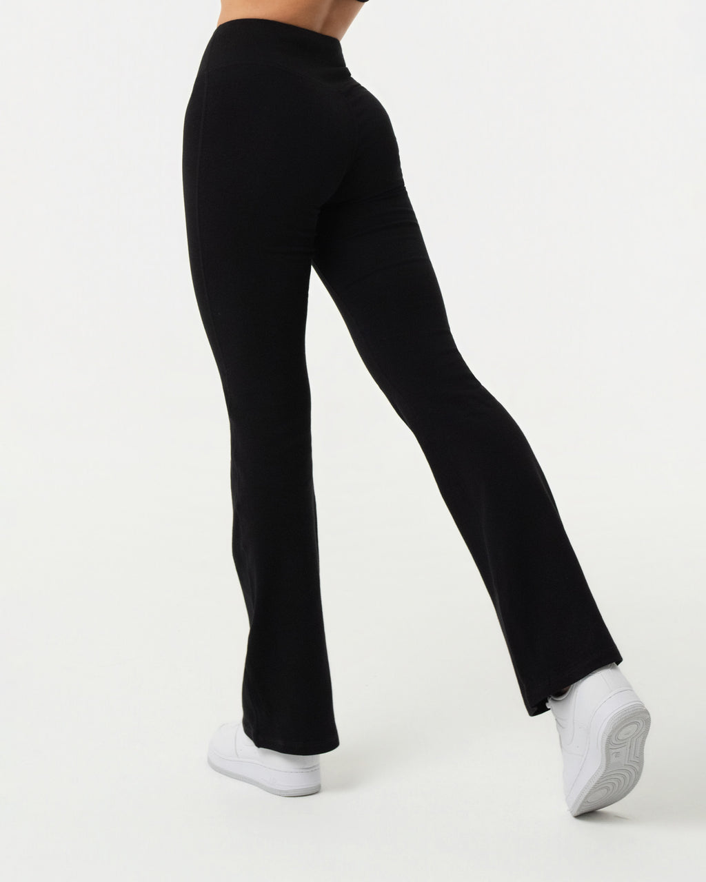 Organic Cotton Flare Leggings - Black