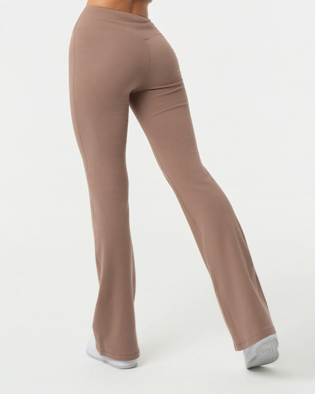 Organic Cotton Flare Leggings - Truffle