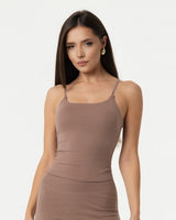 Organic Cotton Cami Top - Truffle
