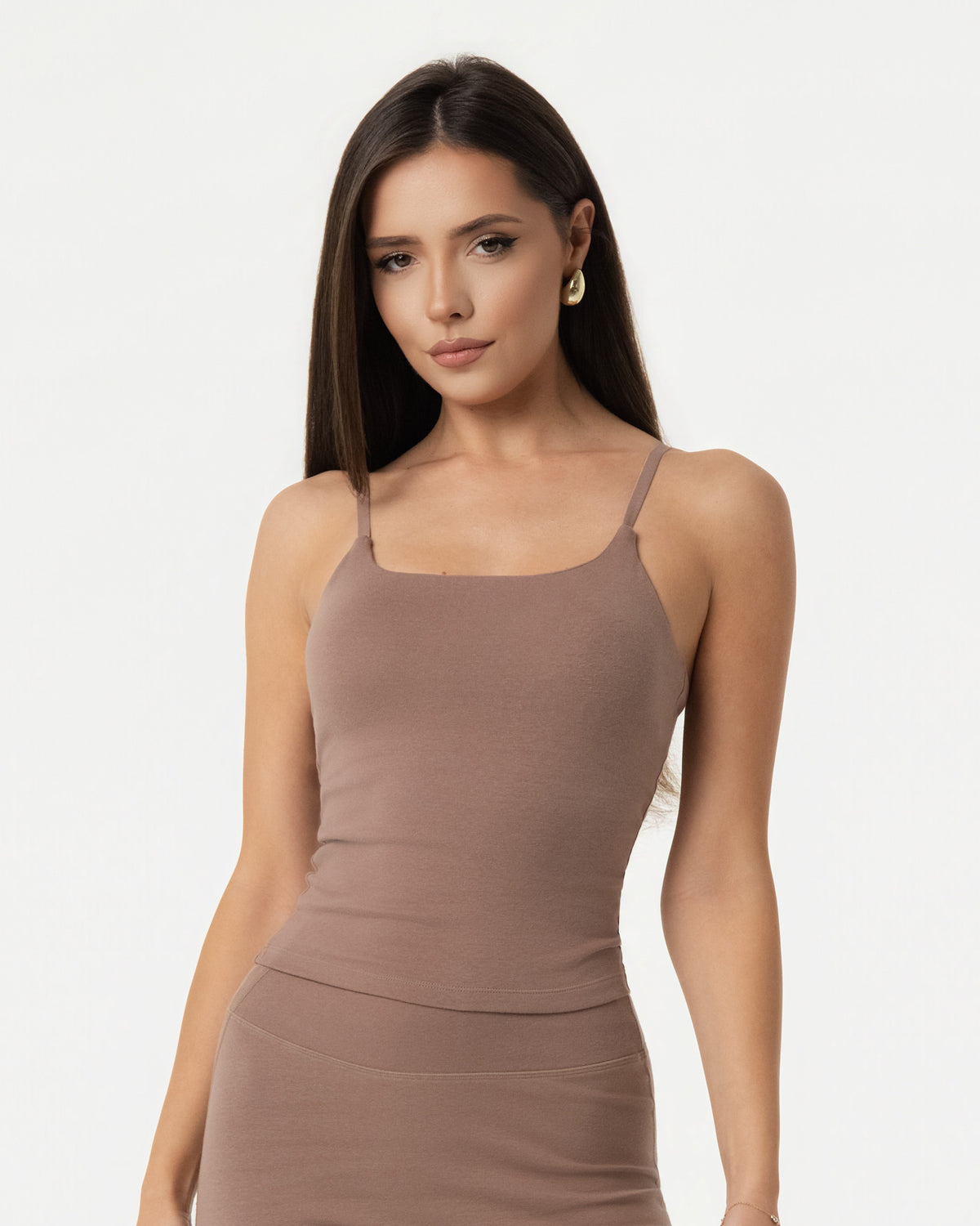 Organic Cotton Cami Top - Truffle