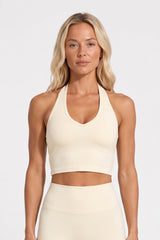 Organic Cotton Halter Top - Buttercream