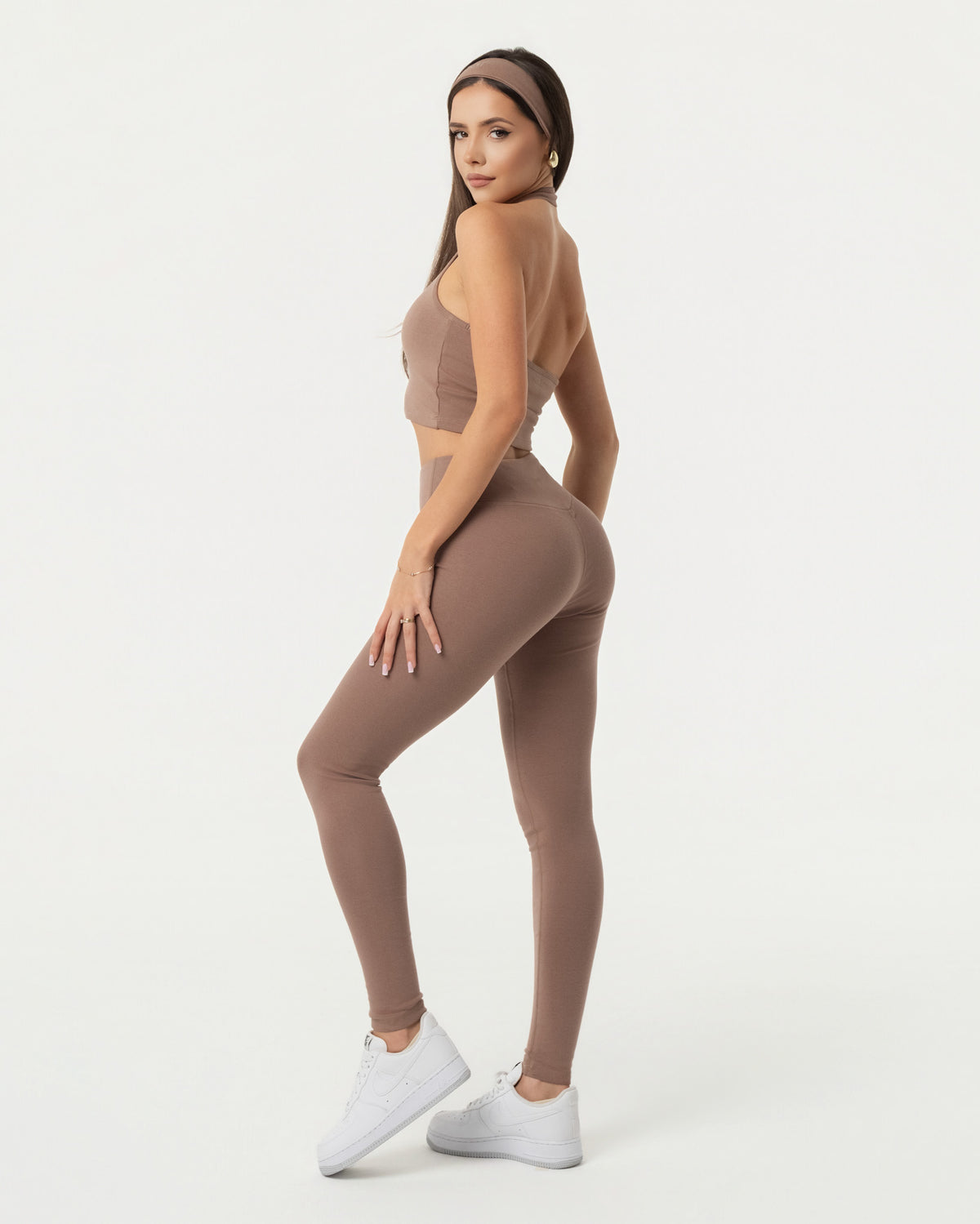 Organic Cotton Leggings - Truffle