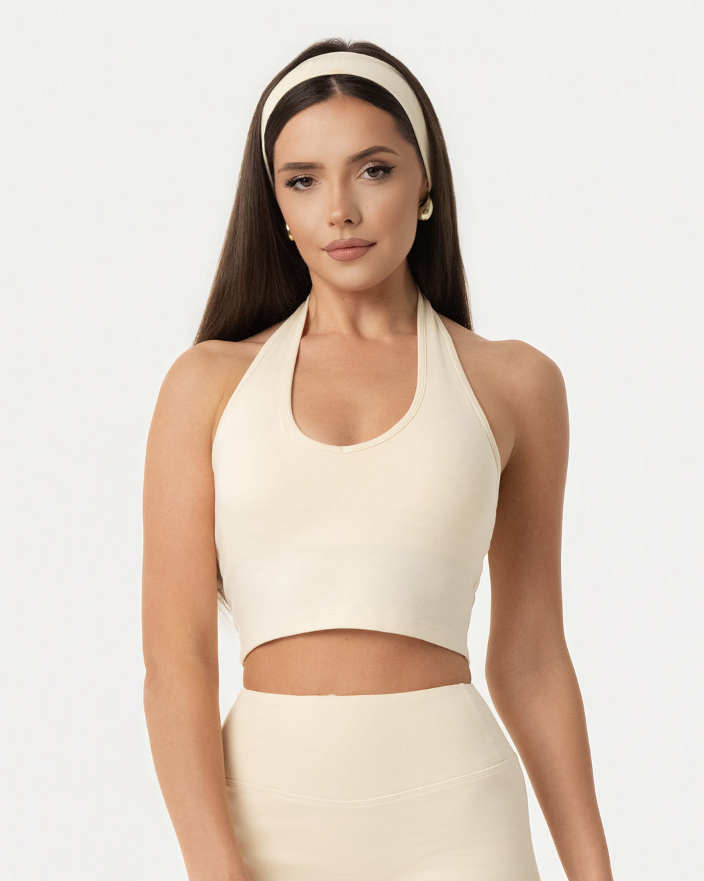 Organic Cotton Halter Top - Buttercream