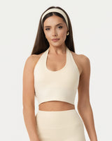 Organic Cotton Halter Top - Buttercream