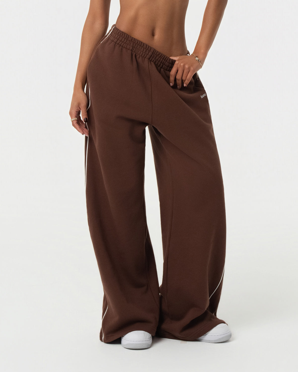 100% Organic Cotton Oversized Sweatpants - Chestnut