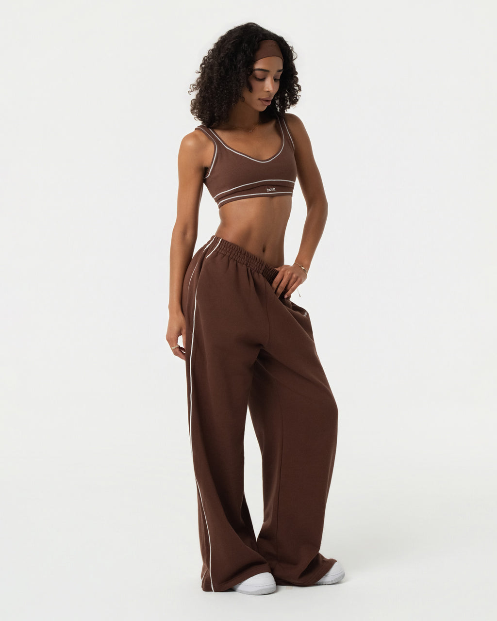 100% Organic Cotton Oversized Sweatpants - Chestnut