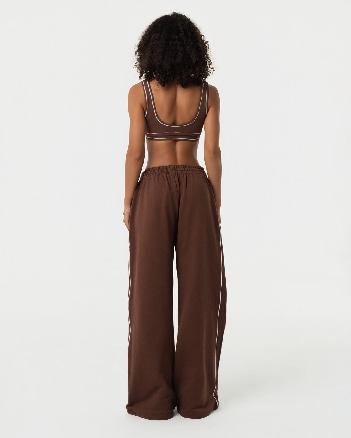 100% Organic Cotton Oversized Sweatpants - Chestnut