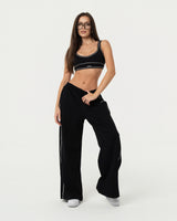 Organic Cotton Sports Bra & Sweatpants Set | Black