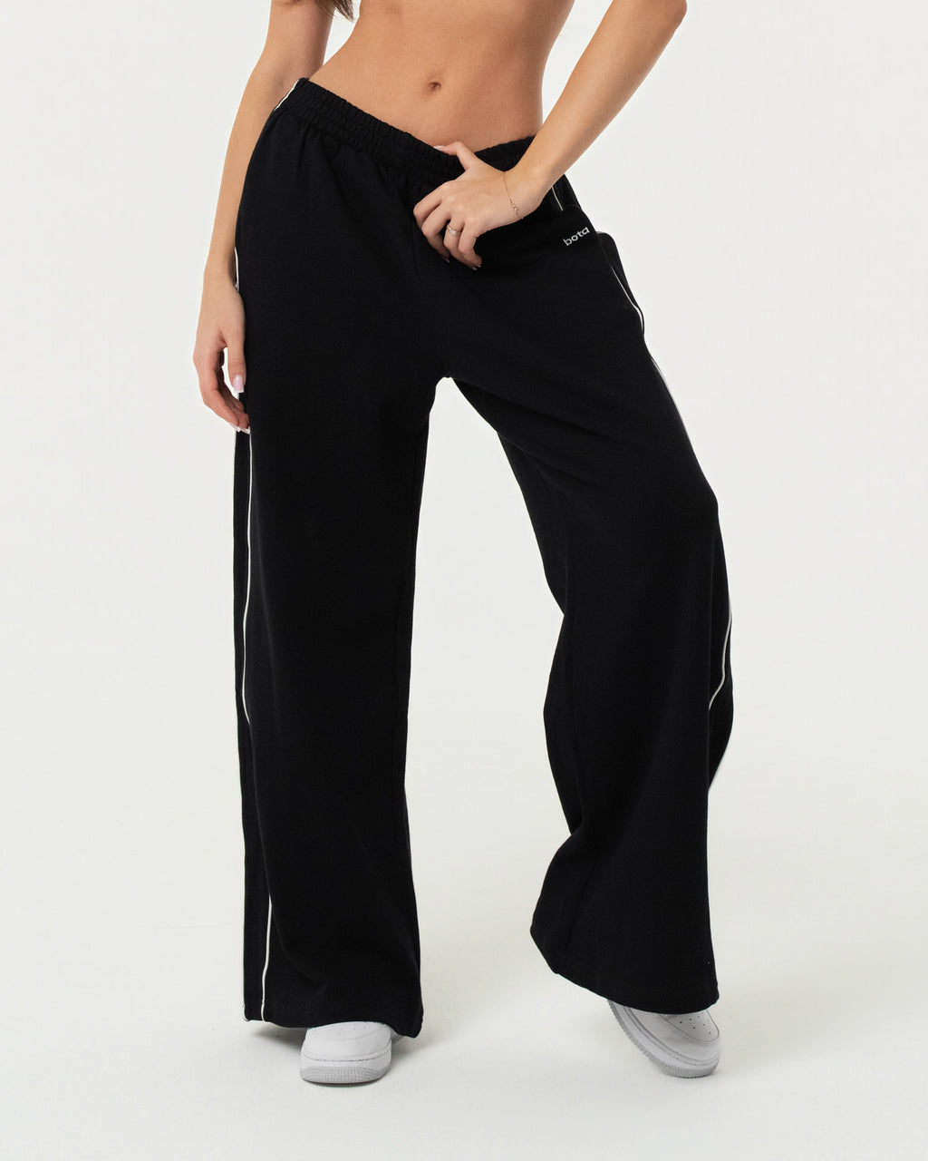 100% Organic Cotton Oversized Sweatpants - Black