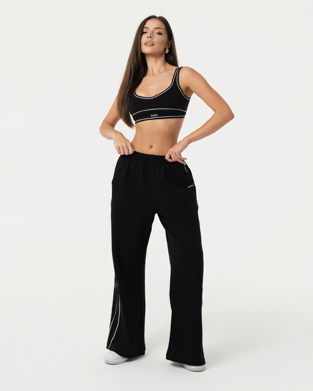 Organic Cotton Sports Bra - Black