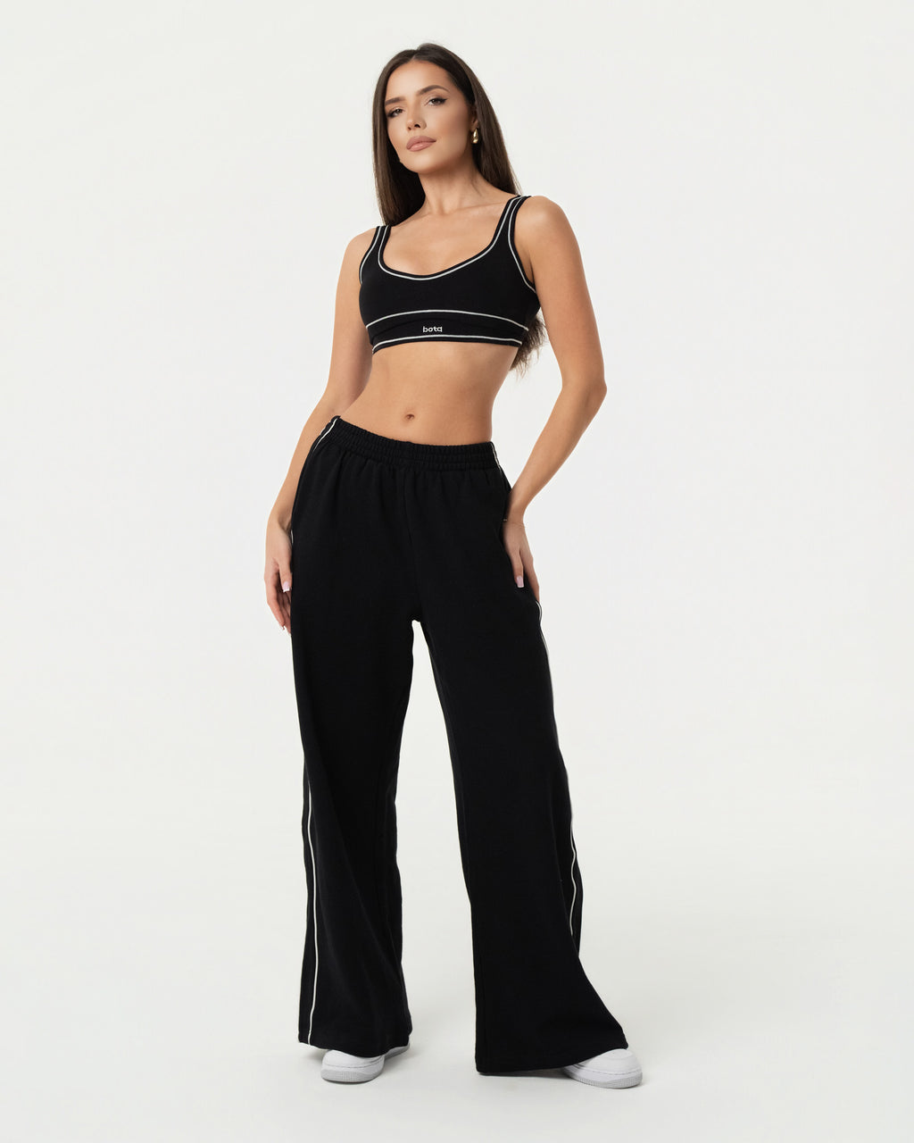 100% Organic Cotton Oversized Sweatpants - Black