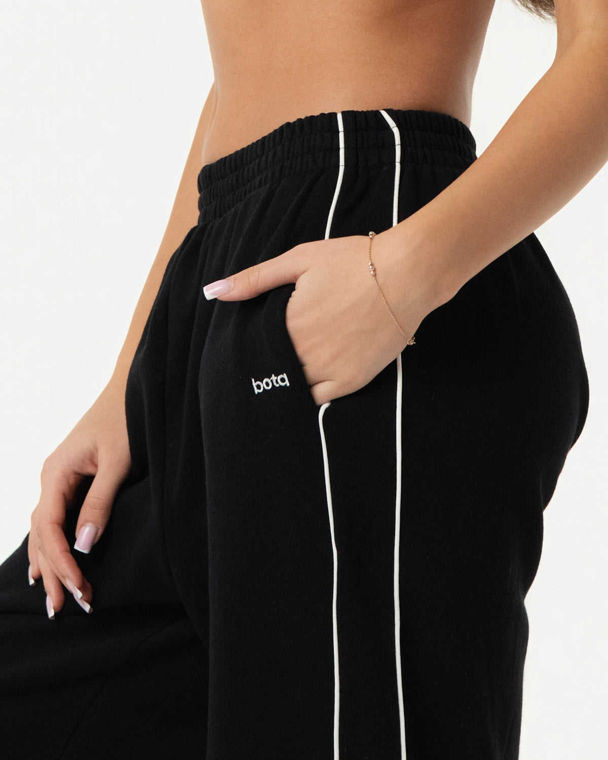 100% Organic Cotton Oversized Sweatpants - Black