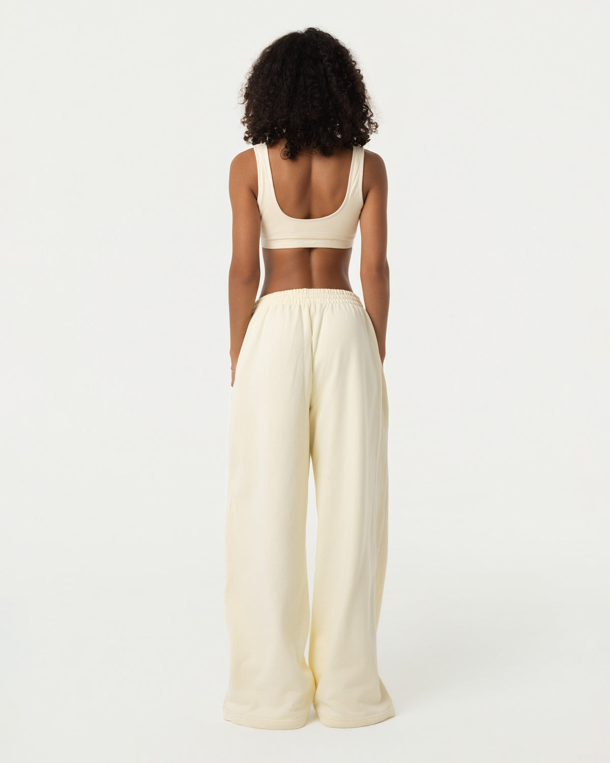 Organic Cotton Sports Bra - Buttercream
