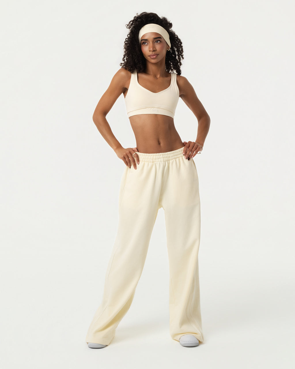 100% Organic Cotton Oversized Sweatpants - Buttercream