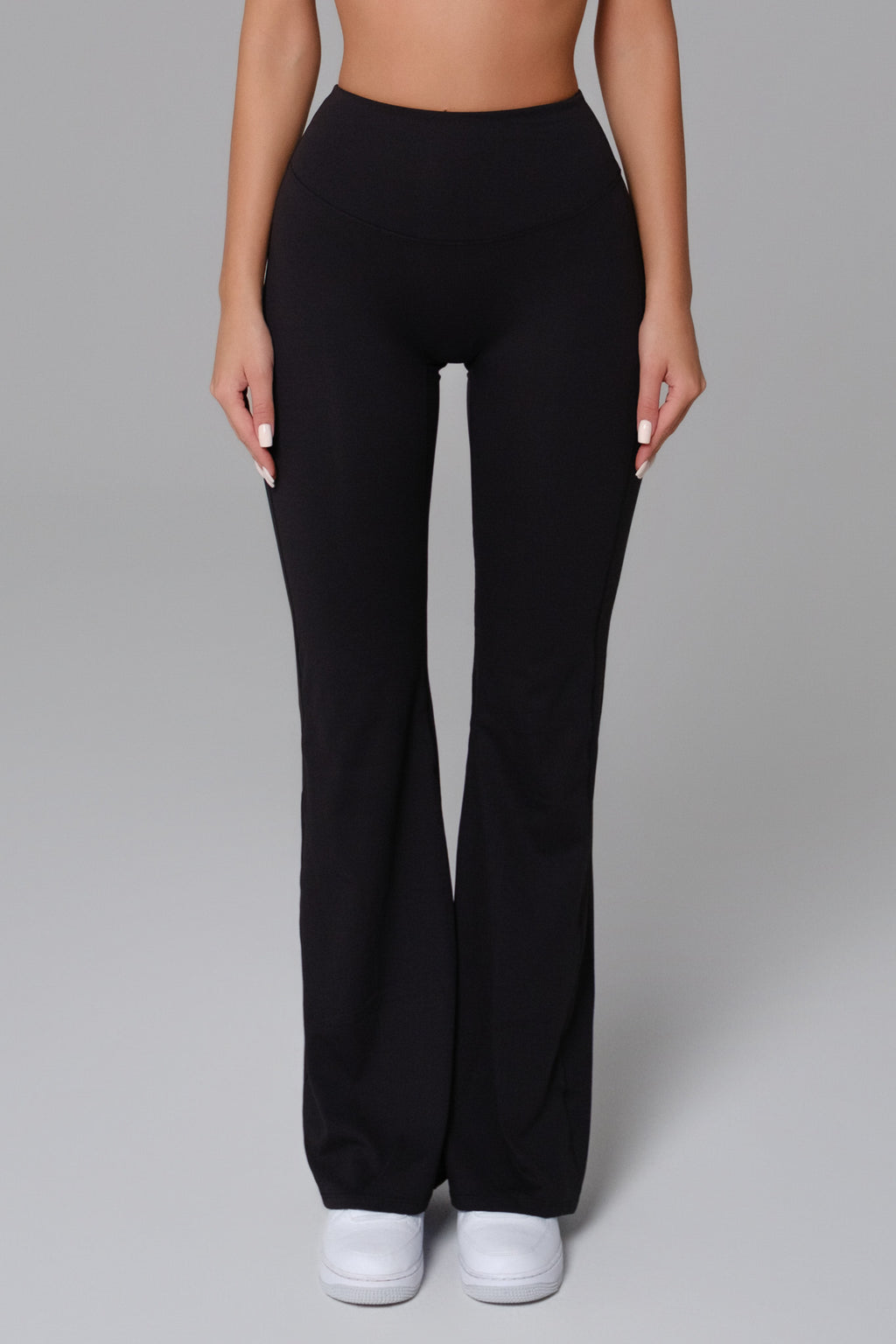 Samantha Invisible Scrunch Flare Leggings - Black (FINAL SALE)
