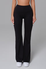 Samantha Invisible Scrunch Flare Leggings - Black (FINAL SALE)