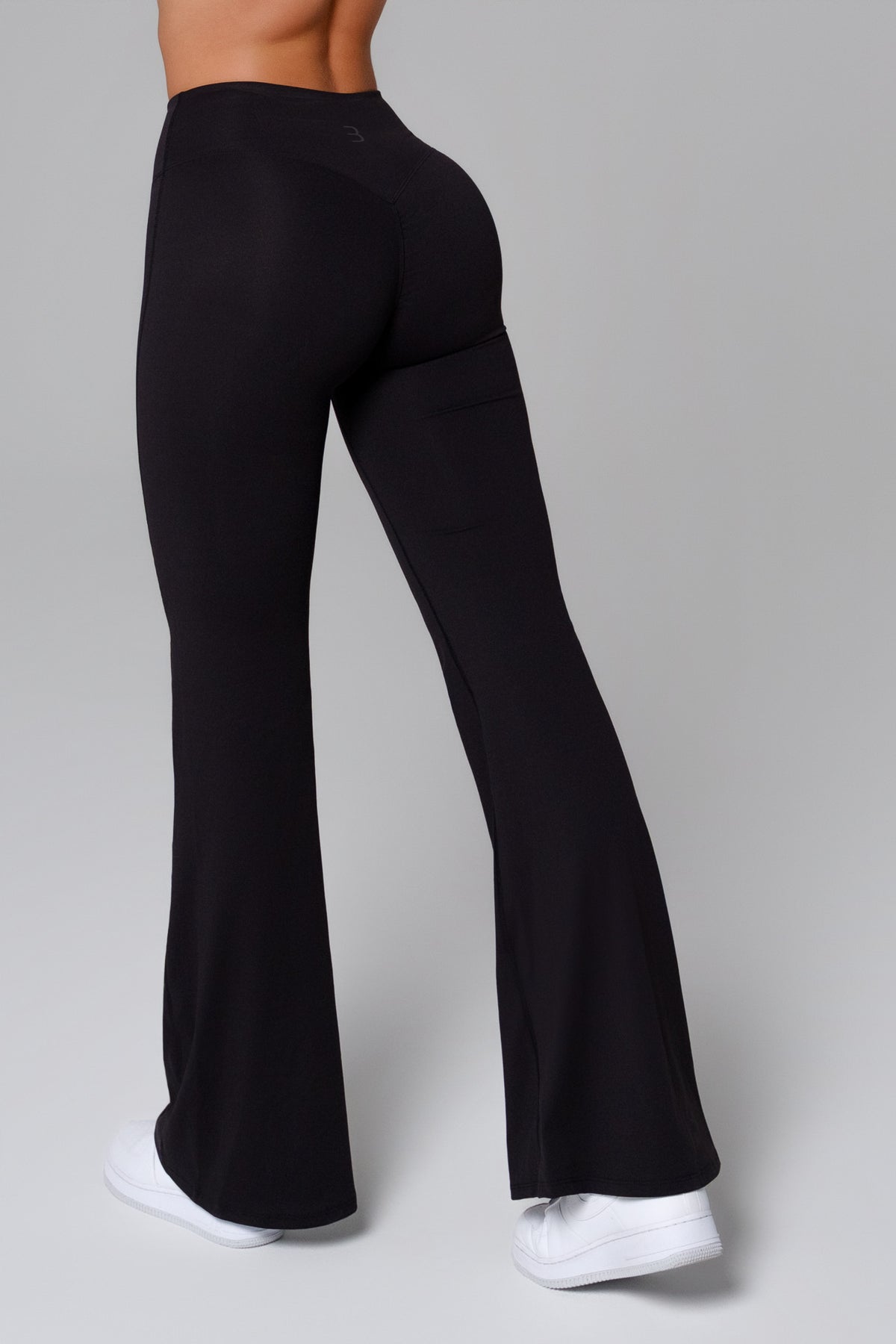 Samantha Invisible Scrunch Flare Leggings - Black (FINAL SALE)